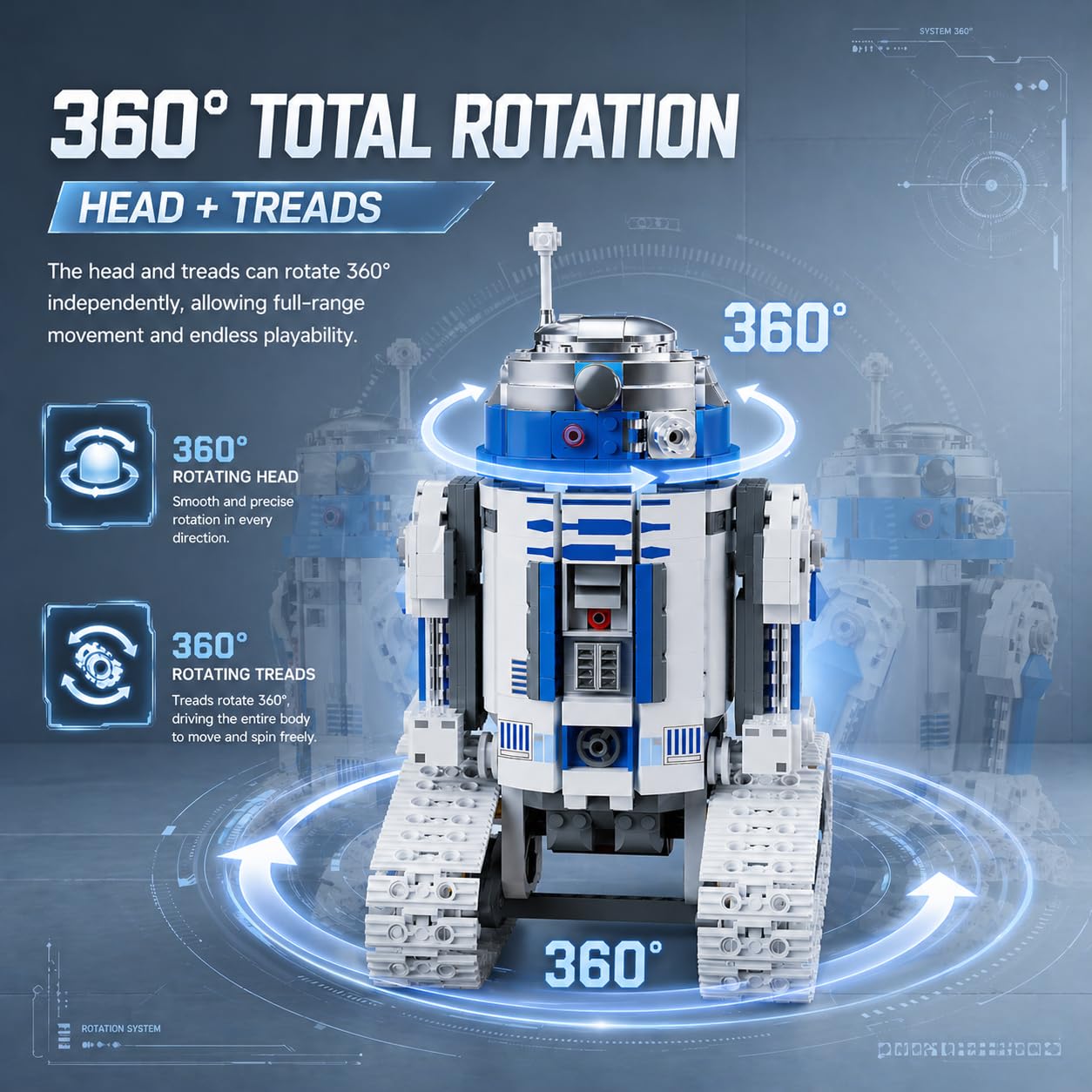 Galaxy Mechanic Robot Building Kit, Remote & App Control STEM Robot Building Toys, Compatible with Lego Robot, Father's Day Birthday Gifts for Teens Adults Fathers, 735PCS