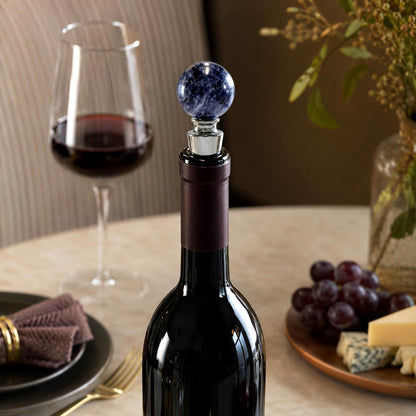 Blue Gemstone Wine Stopper, Bottle Stopper Wine Saver, Reusable Wine Corks
