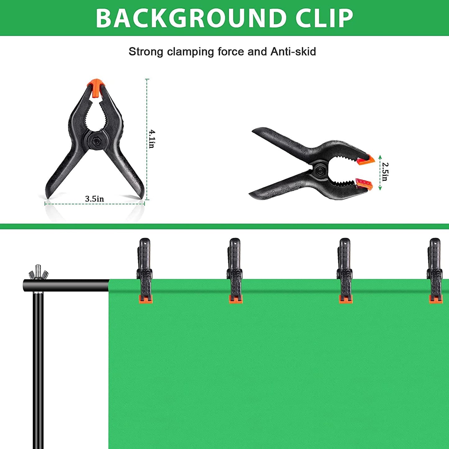 FOTOCREAT Backdrop Stand Kit 8.5x10ft,Adjustable Photo Video Studio Background Stand Backdrop Support System for Wedding Parties,Birthday, Portrait Photography with 4 Clamps and Carrying Bag