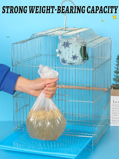 Disposable Bird Cage Liners Clear Plastic Parakeet Cage Liner Bag - 50 Pcs Parrot Cage Tray Liners Universal Film Bird Cage Accessories for Finches Canaries Cockatiels Birdcage