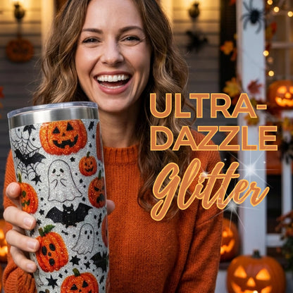 Onebttl Pumpkin Gifts for Women, Men, Cool 20oz Stainless Steel Skinny Tumbler with Lid & Straw, Unique Gift for Pumpkin Lovers - Halloween