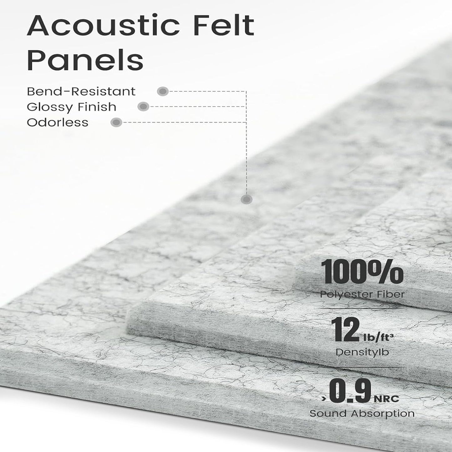 Chejiaye Vision Board for Photo&Pictures,Felt Message Wall Panel 6Pcs11.8"x11.8"Self-Adhesive,Removable Cork Board Bulletion&Poster Board for Office Classroom Decor Hanging File Folders,White