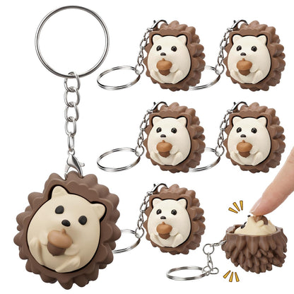 Kenning 12 Pcs Hedgehog Clicker Fidget Toys Keychains Bulk 3D Printed Sensory Clicker for Stress Relief End of Year Student Gifts from Teacher Classroom Rewards Graduation Favors