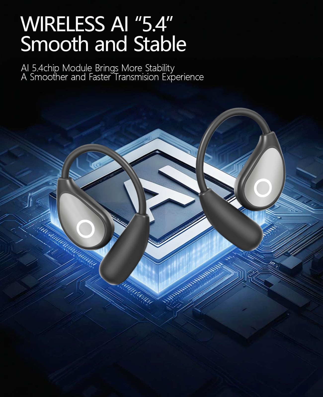 AI Real-Time Translation Earbuds, 144 Languages & Accents, 0.5s Fast Response, 98% Accuracy Language Translator Device for Travel, Business & Learning, Wireless Bluetooth Translator Headset