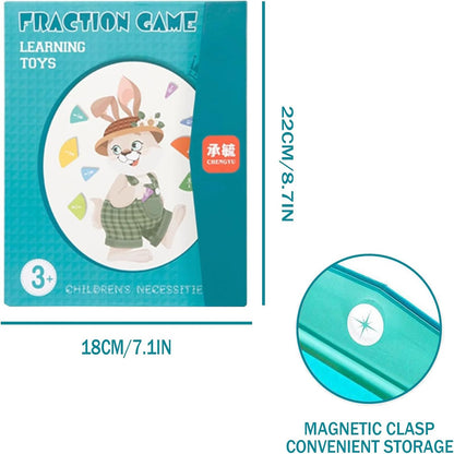 New Magnetic Fraction Demonstration Book for Kids, Magnetic Fraction Playbook, 102 Pcs Magnetic Fraction Tiles, Educational Puzzle Math Fraction Manipulatives for Elementary School Classroom Must Have