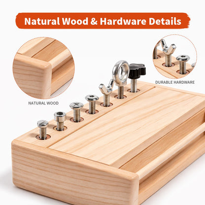 INIFEIDALA Montessori Screwdriver Board Set - Lock and Key Toy,Busy Board Toys for 3 4 5 Year Olds Boy Birthday Gifts,Kids Tool Set, Preschool Learning Sensory Fine Motor Skills STEM Toys
