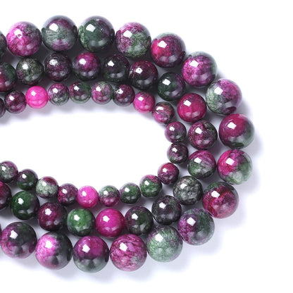6MM 60PCS Multi Jade Stone Beads Spacer Loose Beads for Jewelry Making DIY Bracelet Necklace