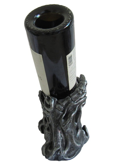 DWK Gargle of Wine Skeleton Skull in Flames Decorative Wine Bottle Holder Kitchen