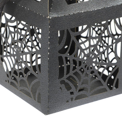 BESTOYARD Halloween Hollow Die-Cut Candy Boxes with Ribbon - Wedding Favor Boxes for Party Treats and Packaging 8.27 X 4.53 Inches 50 Pieces