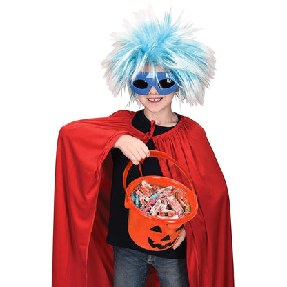 GIFTEXPRESS Light Up Halloween Pumpkin Bucket - Plastic Jack O Lantern w/Glow in The Dark Handles & 3 LED Lights - Trick Or Treat Candy Basket & Cauldron Decoration Pail for Kids