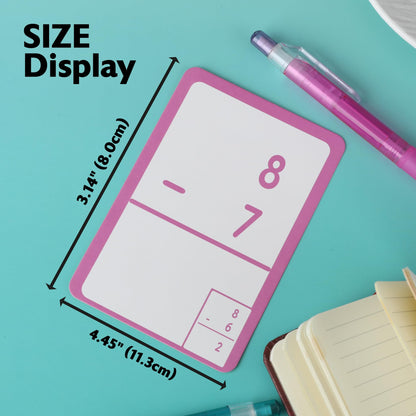 BAZIC Products Subtraction Flash Cards, 36 Cards, Ages 6+, for Kids Learning Classroom, Box of 24