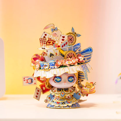 MU 3D Metal Puzzle for Adult Alice Figure Cartoon Cat, Animation Elf Palace Model Kits Miniature Building, Love Festival Birthday Gift Home Decor