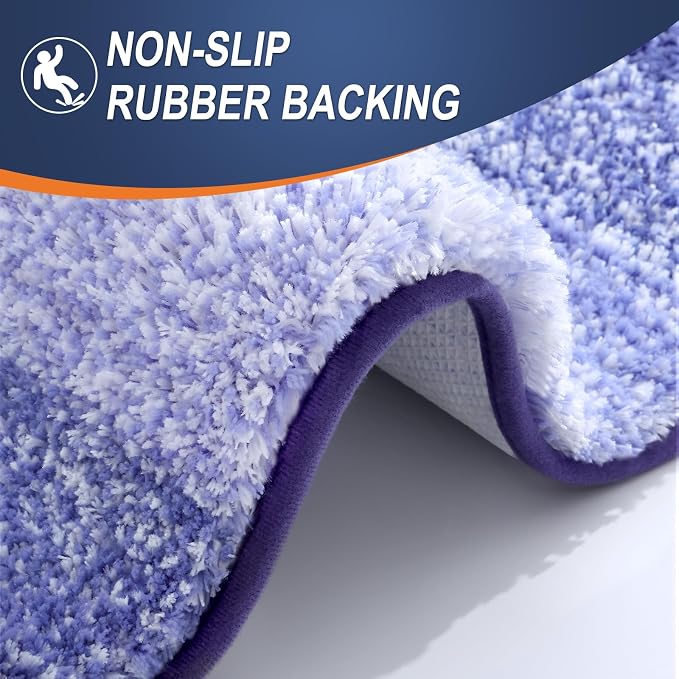 OLANLY Bathroom Rugs Mat 36x24, Extra Soft Absorbent Microfiber Bath Rugs, Rubber Backing, Quick Dry, Machine Washable Bath Mats for Bathroom Floor, Tub and Shower, Home Decor Accessories, Blue-Violet