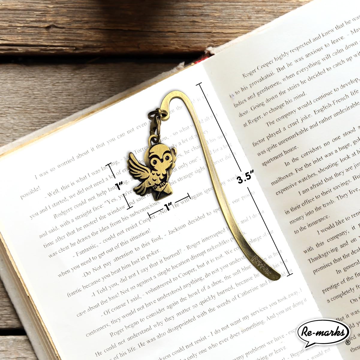 Re-marks Harry Potter Metal Bookmark (3 Charms) for All Ages