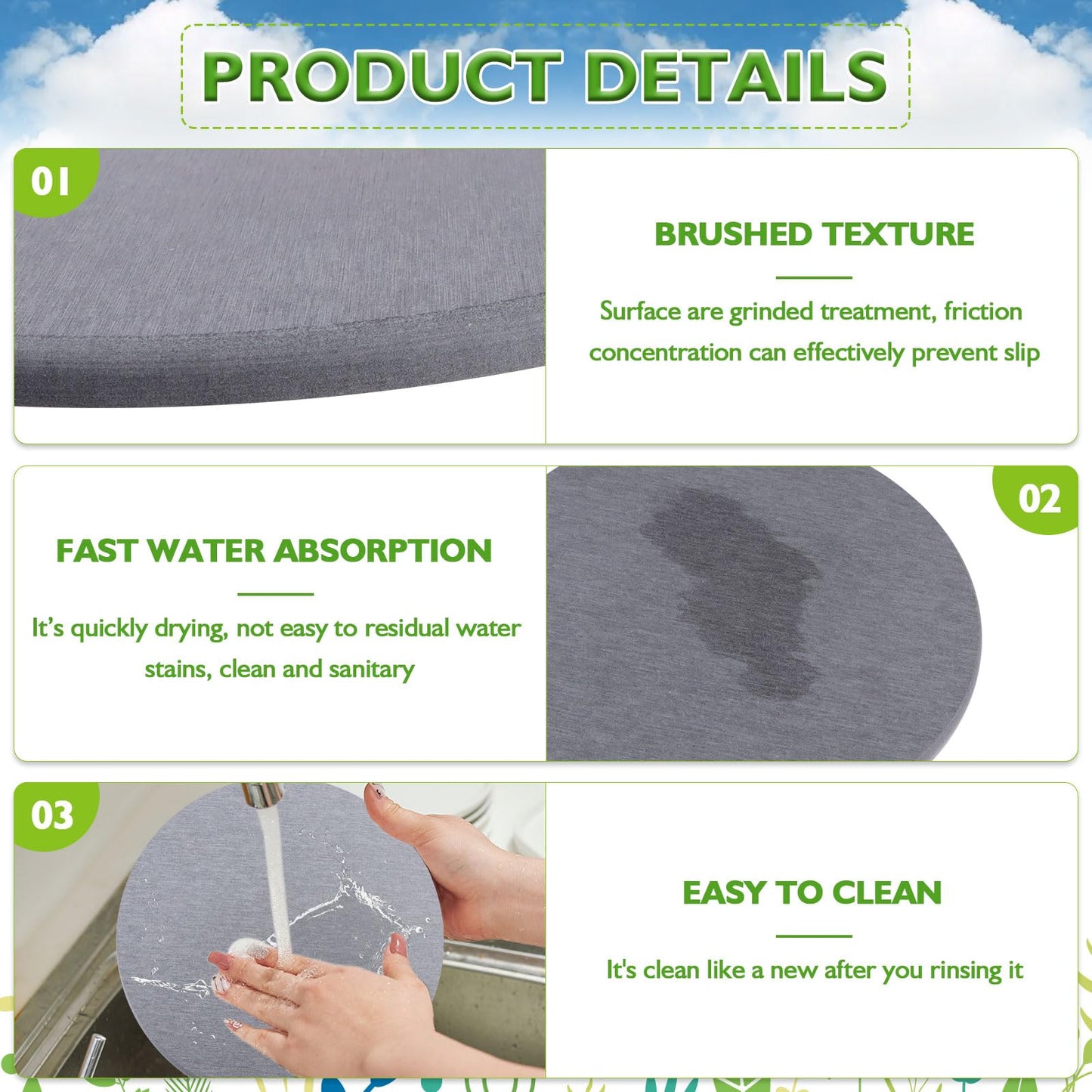 12Pcs Diatomaceous Earth Coaster 4/6/8inch Diatomite Plant Saucer Stone Plant Sourcer Instant Dry Water Absorbent Diatomite Tray Water Absorbent Plant Coasters Diatomaceous Earth Mat Absorbent Pad