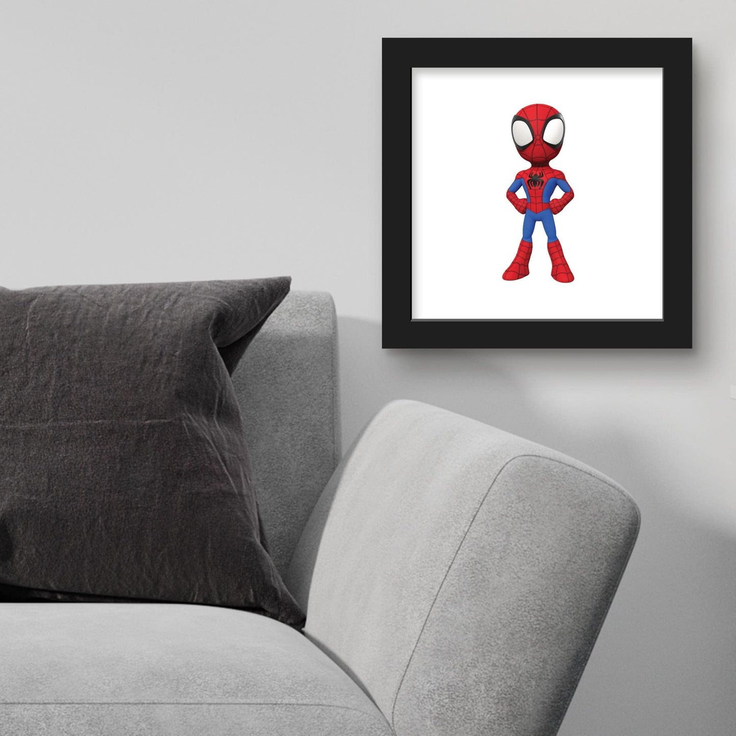 Gallery Pops Marvel Spidey And His Amazing Friends - Spider-Man Wall Art, Black Framed Version, 12'' x 12''
