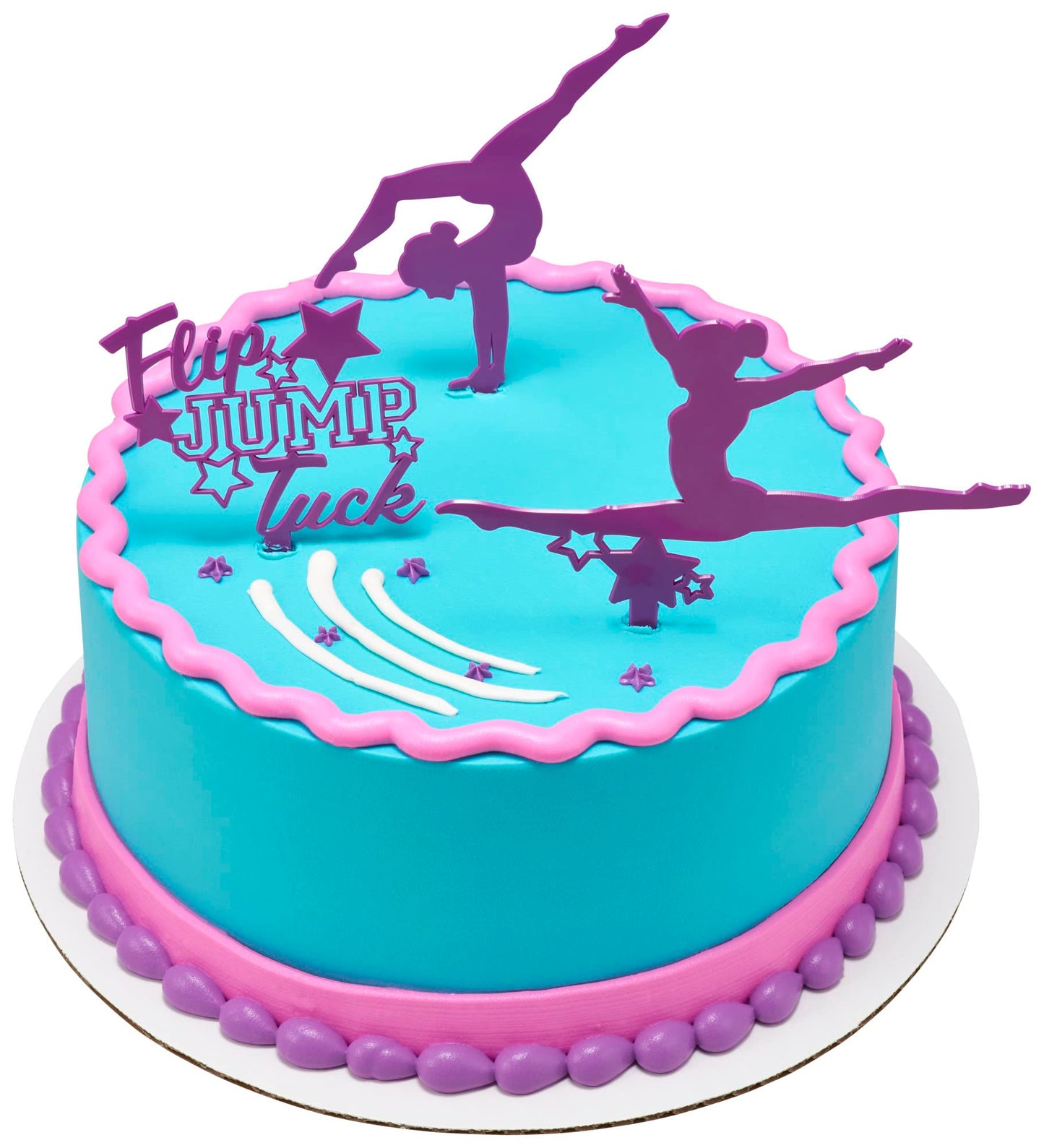 DecoPac 26253 CakeDecorating kit-Flip Jump Tuck Cake and Cupcake Toppers for Birthdays and Parties, 1 SET, Purple