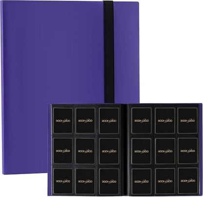 Card Binder 9 Pocket Storage 360 Card Binder,Trading Card Binder Senior and Sturdy Side-Loading Album,Intended For YuGiOh,MTG, TCG,Game Cards & Baseball Card Binde,（Purple)
