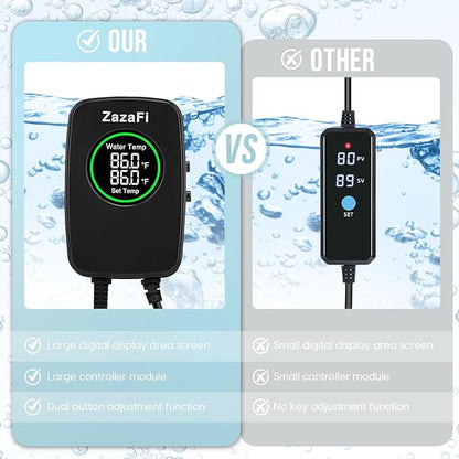 Aquarium Heater 500W, Fish Tank Heater with High-Temperature Protection and Turtle Tank Heater with Automatic Power-Off When Leaving Seawater or Freshwater.