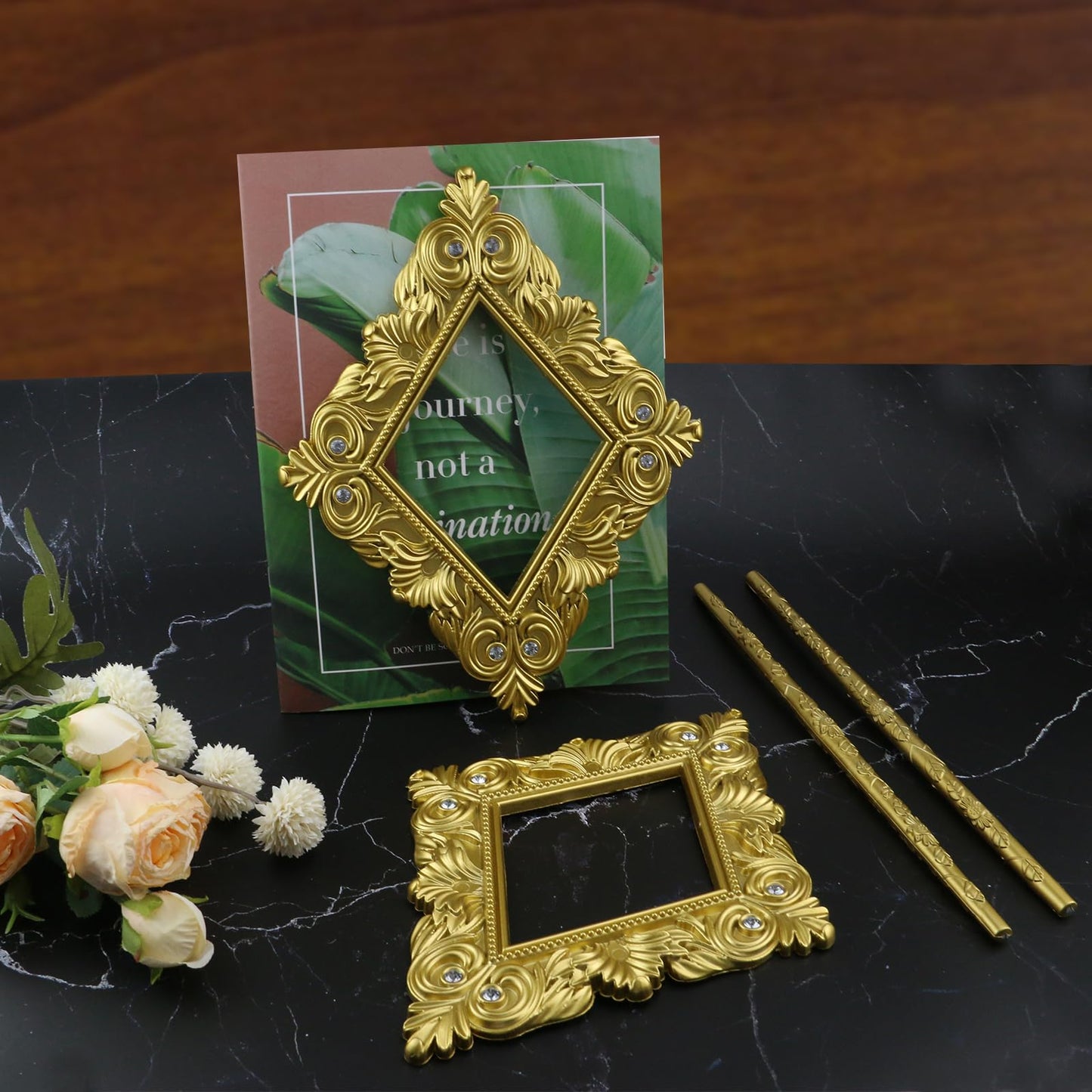 Mewutal 2 Pack Gold Curtain Tiebacks Square Curtain Holdbacks Plastic Curtain Clips Buckle Drapery Holdbacks Crystal Drapery Tiebacks for Home Window Decoration, with Fixing Rod (Gold Rhombus)