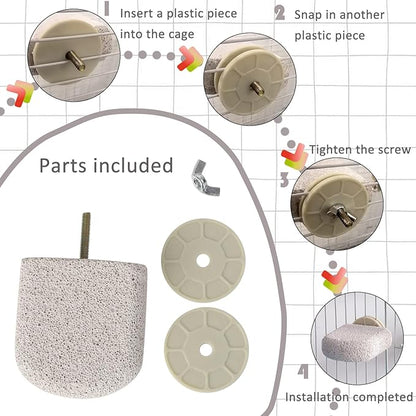 4pcs Bird Perch Stands Foot Claws Trimmer Beak Grinding Stone Parrot Climbing Chewing Toys Cage Accessories for Small Medium Birds Budgies Lovebird Conure (Small)
