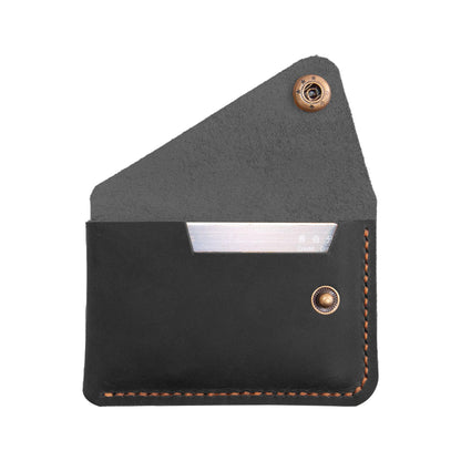 Turbosnail Leather Card Holder, Credit Card Wallet, Front Pocket Wallet, Slim Wallet, Cardholder Wallet, Credit Card Holder, Minimalist Wallet, Fathers Day Gift (Black)