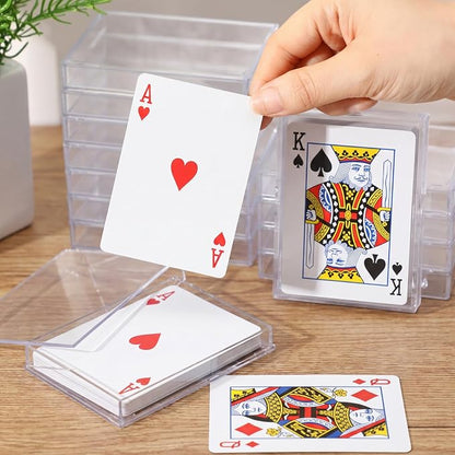 Zonon 6 Pieces Clear Deck Case, Card Organizer Compatible with MTG TCG Plastic Playing Card Case baseball Trading Deck Collection Box Holder for Game Cards Storage