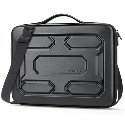 DOMISO 17 inch Laptop Sleeve Shoulder Bag Shockproof Computer Bag Waterproof EVA Protective Carrying Case for 17.3" MSI GS73VR Stealth Pro/Lenovo IdeaPad 321/HP Envy 17/LG Gram 17"/ROG Strix GL702VS