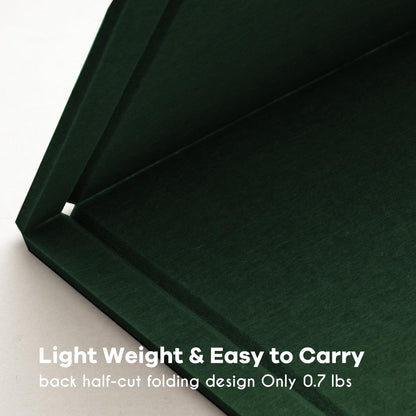Bulletin Board, 24 x 18 inches Felt Board Decorative Pin Board, Cork Board Alternative for Wall, Foldable Photo Board Self-Adhesive Vision Board Mood Board with 20 Pushpins - Dark Green