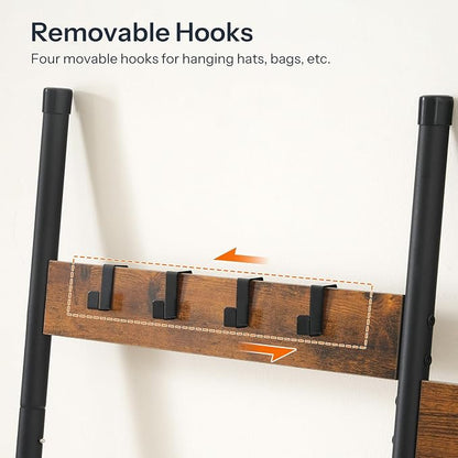 HOOBRO Towel Rack and Blanket Ladder, Blanket Holder for Living Room, Bathroom BK07LB01-BF17CJ01