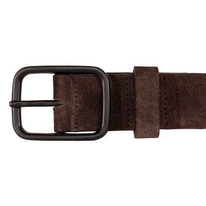 Lucky Brand Men's Jeans Leather Belt | Classic | Casual | Everyday | American Heritage | Genuine Leather | Metal Buckle, Distressed Suede - Brown, 40 Inch