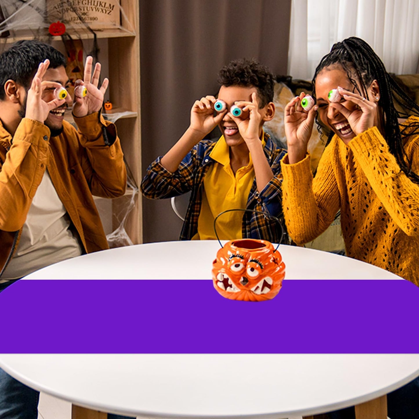 12 Pack Plastic Table Runners 14 x 108in Orange Black Purple Long Table Runner Disposable Tables Runners for Dinner Banquet Tables Decor Wedding Birthday Halloween Witch Vampire Party Decor