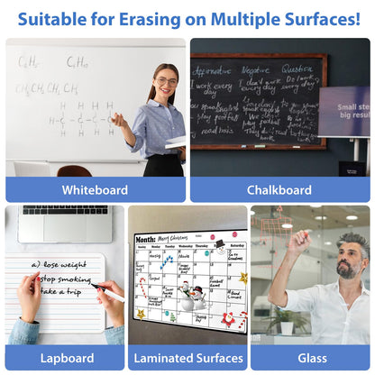 SITHON Magnetic Dry Erase Erasers, Mini Whiteboard Dry Erasers Back to School Supplies, Chalkboard Cleaning Pads for Classroom, Office, Home, 4 Colors, 2 x 2 Inch (72 Pack)