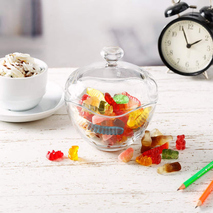 Volarium 13.5 oz Glass Candy Jars for Candy Buffet with Lid, Cookie Jar, Apothecary Jar, Food Storage Container