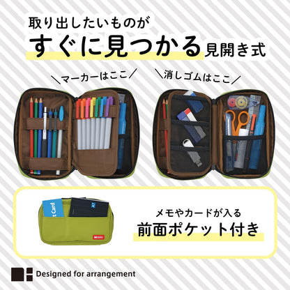 LIHIT LAB Large Capacity Zipper Pencil Case For School Office College, Big Capacity 4 Compartments Pencil Bag Holder Adults Teen Boys Girls, Travel Cosmetics Storage, Maroon Camo (A7551-133)