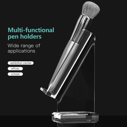 SANRUI Acrylic Pen Holder Desktop Display, Vertical Fountain Pen Pencil Stand Ballpoint Showholder, Clear Makeup Brush Rack, Paintbrush Drying Support Organizer Desk for Exhibitions,Office,Store Use