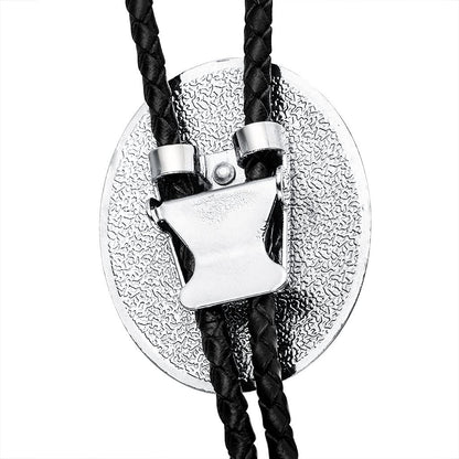 HUABOLA CALYN Bolo Tie with Natural Tiger Eye Stone Handmade Bolo Tie for Men