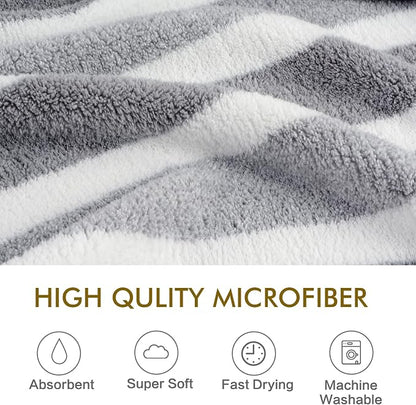 KinHwa Dog Towel Super Absorbent Pet Bath Towel Microfiber Dog Drying Towel for Small, Medium, Large Dogs and Cats 30inch x 50inch 1 Pack Light-Gray