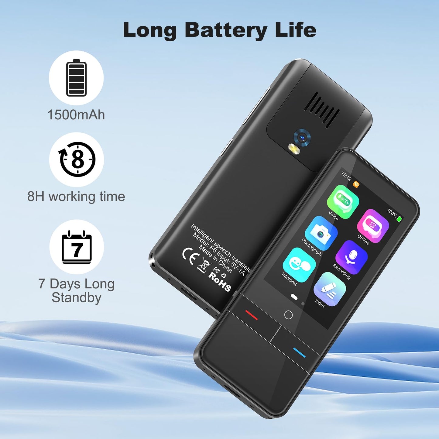 Language Translator Device No WiFi Needed, Instant Two-Way Voice Translator for All Languages, 139 Languages Online Offline Voice Text Photo Translation for Travelling Learning Business