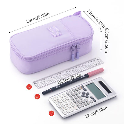 CICIMELON Durable Pen Pencil Case Big Storage Pen Pouch Bag for School Supplies Office College Teen Girls Adults, Purple