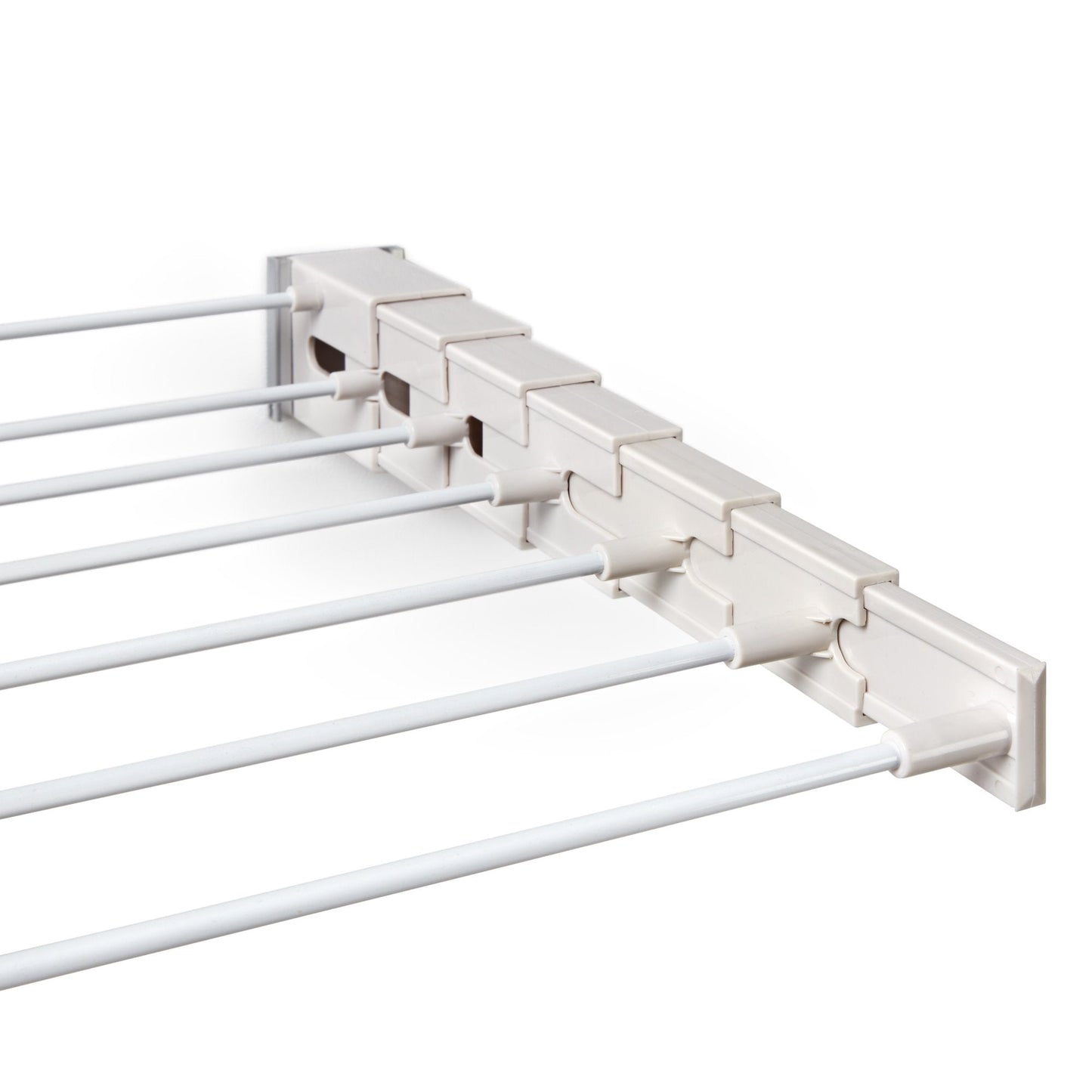 Rayen 0027.01 Wall Mounted Telescopic Clothesline, Painted Steel,ABS, White, 80 x 37 cm
