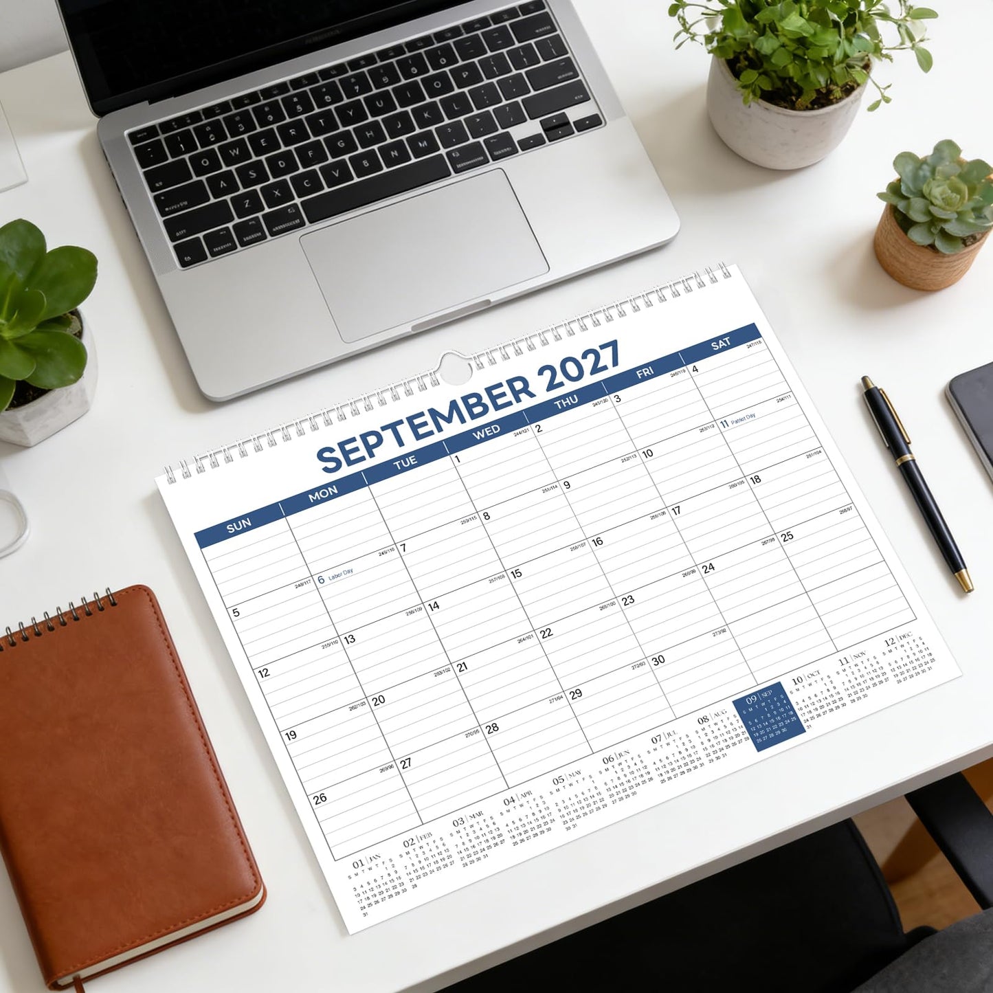 ZTX Calendar 2026-2027,18 Months Calendar from July 2026 to December 2027, 14.7"x11" Big Wall Calendar 2026-2027 Monthly Planner Thick Paper for Teacher Home Office