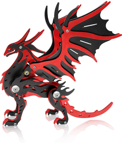 3D Metal Puzzles,3D Metal Puzzle for Adults,Mechanical Model Kit Magic Wing Dragon Black Clothes,Steel 3D Puzzles Stainless Steel Ornaments for Adults Home Decor Art Craft Gifts Toys.