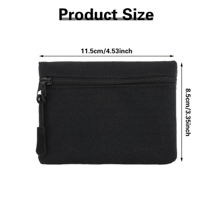Mini Coin Purse, Mabor Small Canvas Change Pouch Cute Portable Change Purse with Zipper Coin Pouch Mini Coin Bag Tiny Pouch for Women(Black)