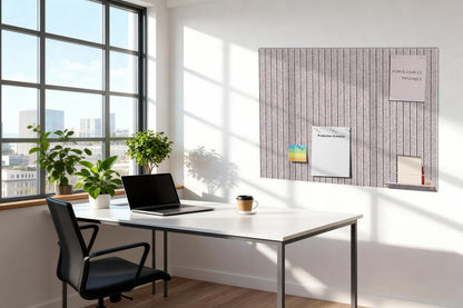 12 Pack Bulletin Boards 48" x 36" Alternative Cork Board for Office,Built-in Storage Device，Large Cork Boards for Walls ， Felt Wall Tiles, Contains Removable Security Stickers and PushPins (V-Gray)