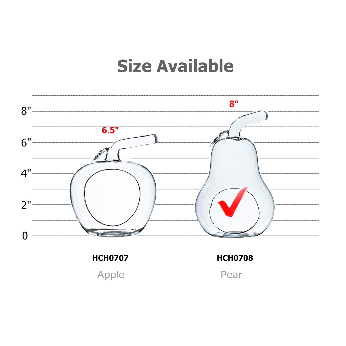 WGV Planter Terrarium, Width 5.5", Height 8", Clear Unique Pear Glass Vase Conatiner, DIY Planter Votive Candle Holder for Home Office Garden Decor, 1 Piece