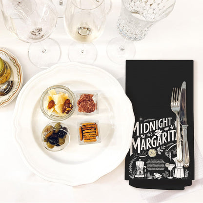 IAFQWDS Witchy Midnight Margaritas Cocktail Kitchen Towels, Witchy Halloween Dish Tea Bar Towels for Home Bar Halloween Party, Practical Magic Gifts Hand Towel for Bathroom Kitchen, 16x24 Inch