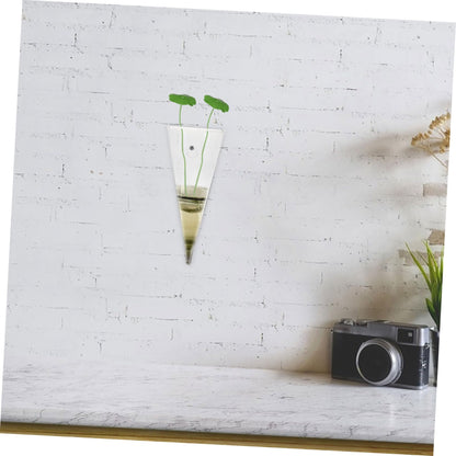 Toyvian Transparent Glass Wall Hanging Hydroponic Planter for Indoor Plants Terrarium Vase for Decor Easy to Maintain Wall Mounted Flower Holder