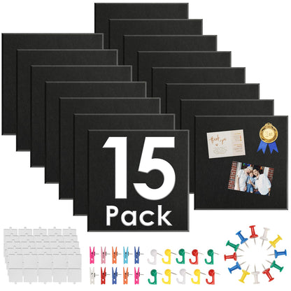MAPVOLUT 15 Pcs Felt Boards - 60"x36" Reusable Cork Board Alternative for Wall with 70 Pins, 75 No-Trace Adhesive & Guide - Perfect for Office, Classroom, Home Decor, Bulletin Board, and Dartboard