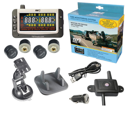 TST-507-H-4-C TPMS System with 4 Hybrid/Marine Sensors, Color Display and Repeater